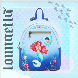 NWT Loungefly Disney The Little Mermaid Ariel Daydreaming Mini Backpack